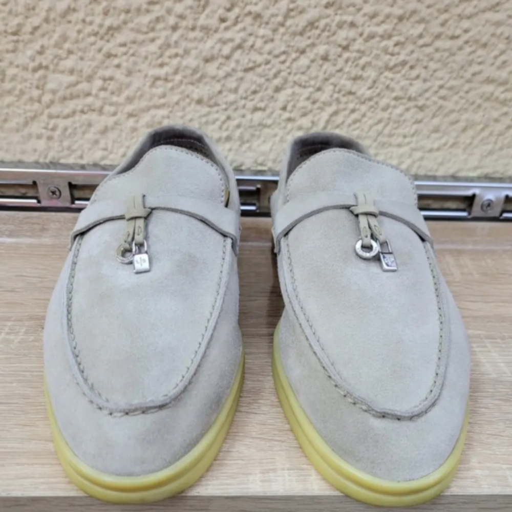 Stylish Beige Suede Loafers